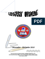 Library Update - Nov-Dec 2018