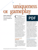 Anderson 2015 The Uniqueness of Gameplay article for ETP-1.pdf