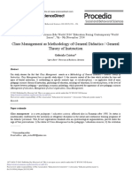 Class Management as Methodology of General Didactics