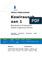 MODUL 11 Manajemen Pemasaran Dalam Organisasi Bisnis