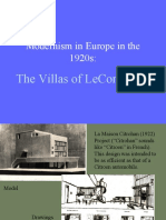 Modernism in Europe in The 1920S:: The Villas of Lecorbusier