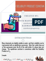 Solubility and Solubility Product Constan