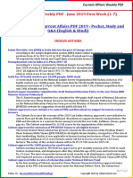 Current Affairs Weekly PDF - June 2019 First Week (1-7) by AffairsCloud