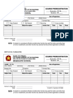 GSR Form No. 01 Preregistration Form
