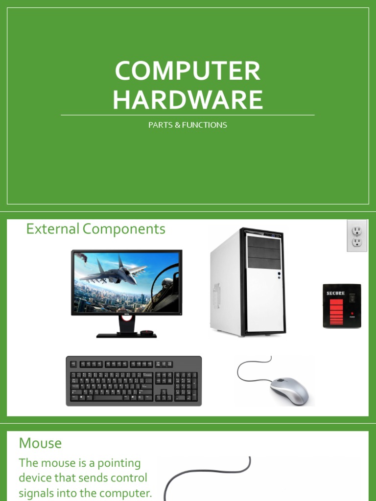 Computer Hardware Parts Functions Pdf Computer Hardware