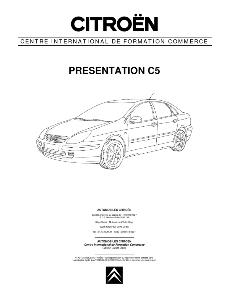Revue Technique Citroen C5 Phase 2 Pdf Gratuit C5 Presentation | PDF | Suspension (Véhicule) | Voitures