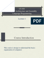 CS-401 Computer Architecture and Assembly Language Programming