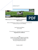 Modelamento Comportamento Hidráulico em Leito de Macrófias (Ribeiro, J.P.L., 2007)