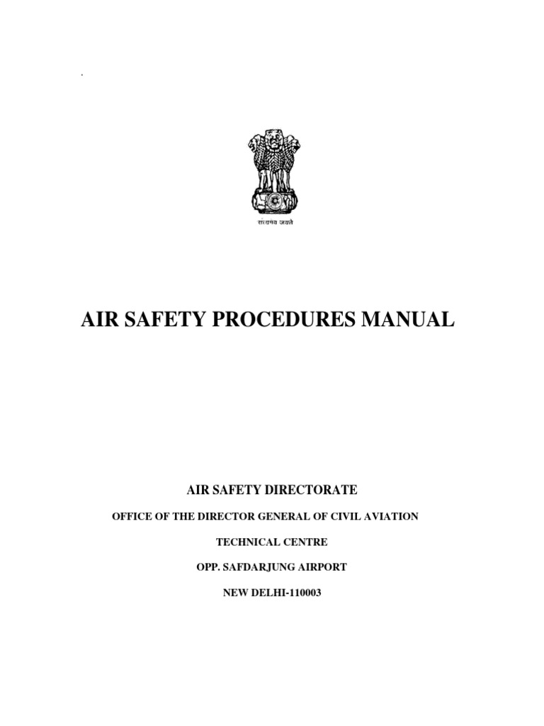 Air Safety Procedures Manual PDF Aviation Safety Air Traffic Control