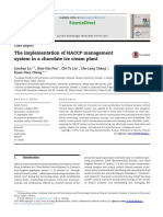 The Implementation of HACCP Management System in A Chocolate Ice Cream Plant