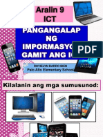 Ict Aralin 9 Pangangalap NG Impormasyon Gamit Ang Ict