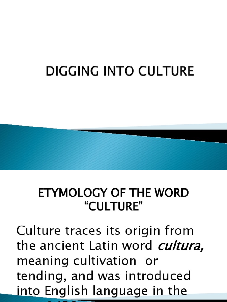 Etymology and Meaning of Culture | PDF | Human | Philosophical Theories