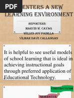 It Enters A New Learning Environment Marvin C