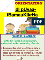 Ihndi Puvaa-Ibamaukikrna Kxaa 5: Hindi Orientation