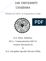 Odia Syllabus of Hons and Generic Elective