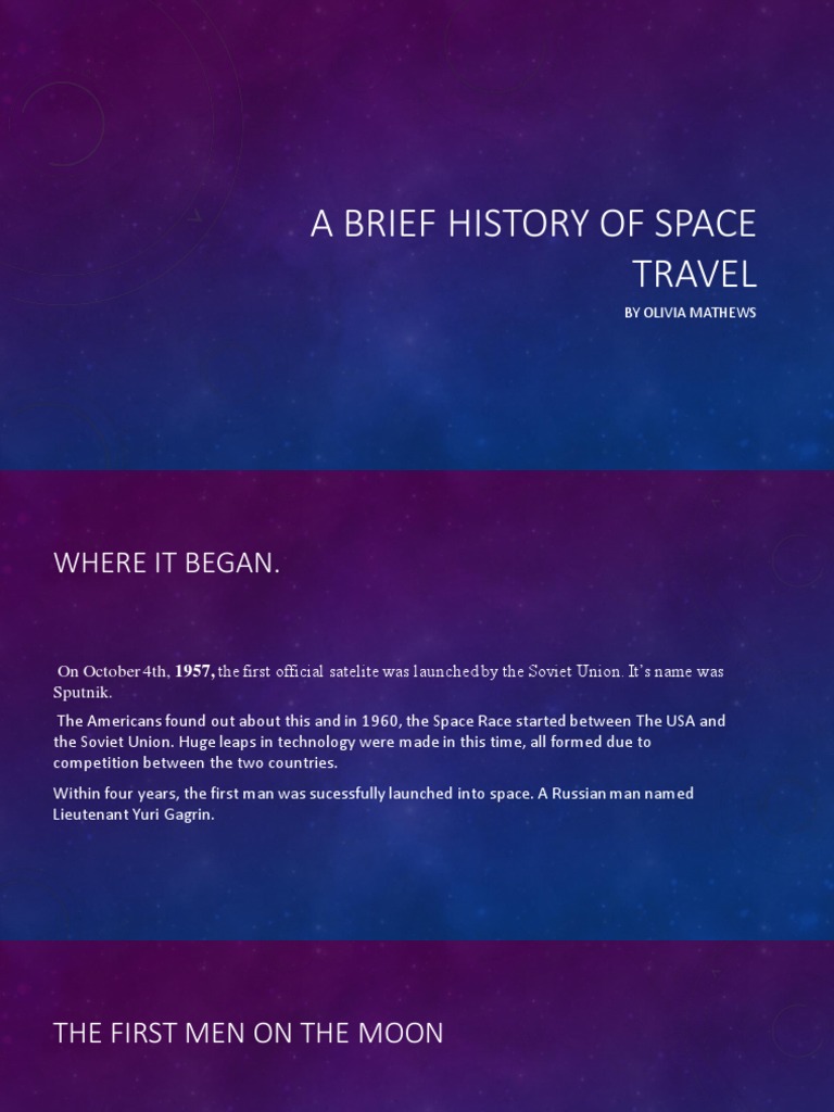 History of Space Travel Milestones | PDF