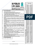 Concurso público SEDUC/PI 2009 para professor de história