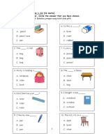 March Quiz For Year 1