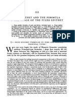 The Usage of Formula and Fixed Epithet - Parry PDF