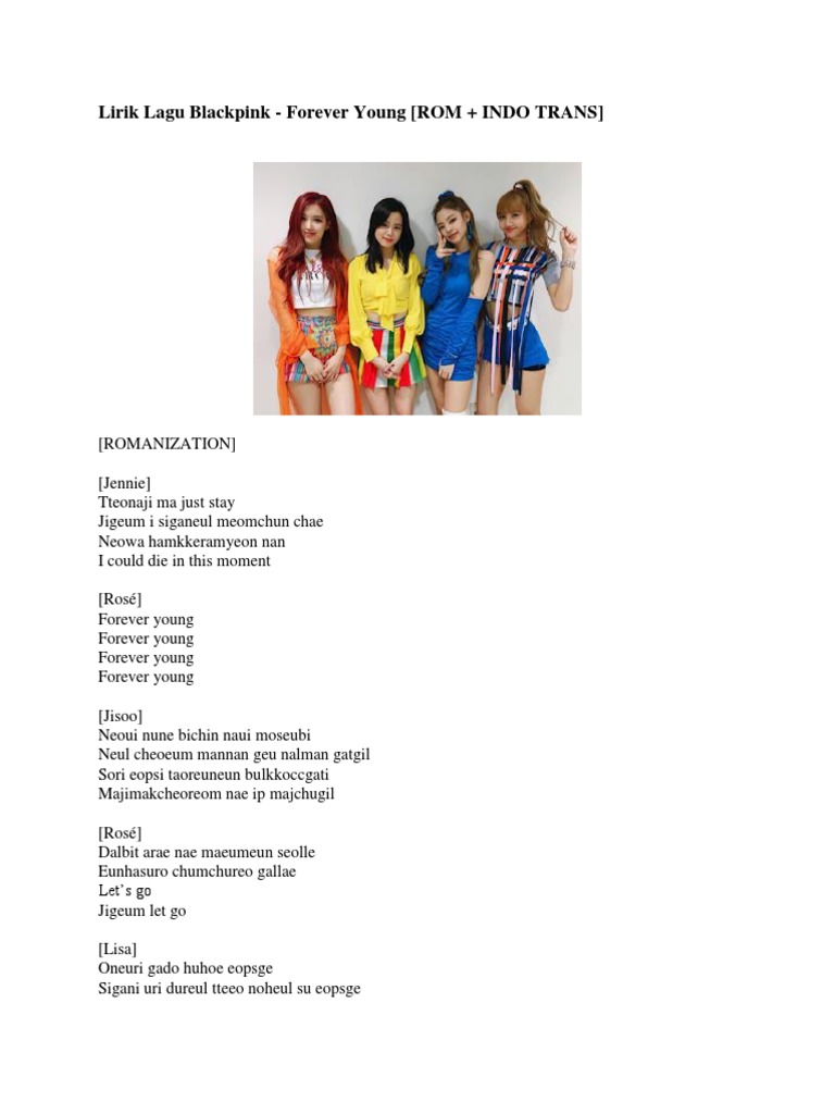 Lirik Lagu Forever Young Pdf