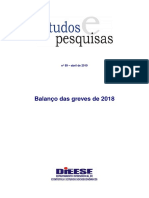 Balanço Greves 2018 - DIEESE