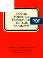 Notas Sobre La Formacion de Cuadros