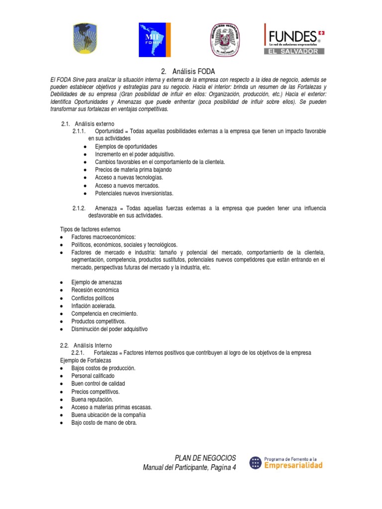 Análisis FODA para Empresas | PDF | Análisis FODA | Mercado (economía)