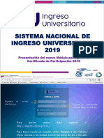 Sistema Nacional de Ingreso Universitario 2019: Guía Paso a Paso para Registro y Opciones de Cupo Universitario