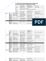 University Institute of Information Technology: Time Table Fall 2009 (MORNING) Effective October 07, 2009