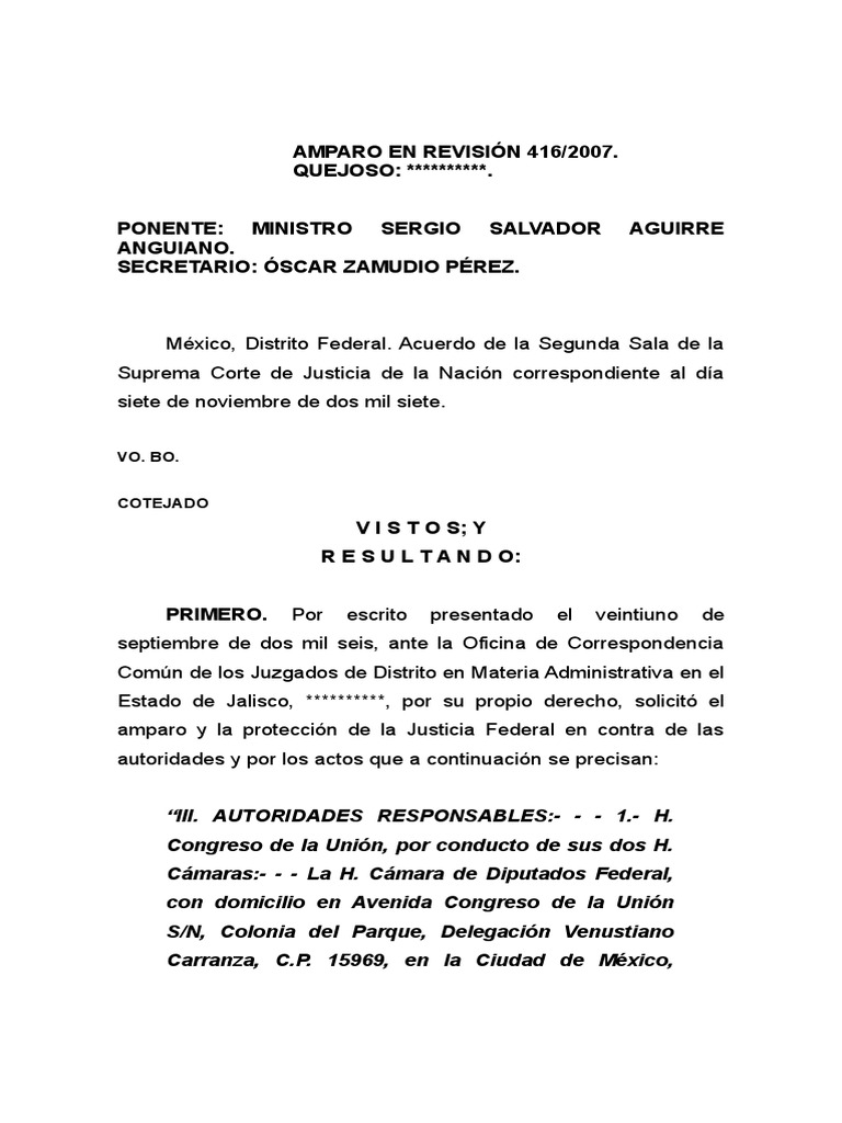 Sentencia Amparo | PDF | México | Constitución