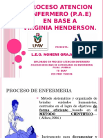 Proceso Atencion Enfermero (P.A.E) en Base A Virginia Henderson