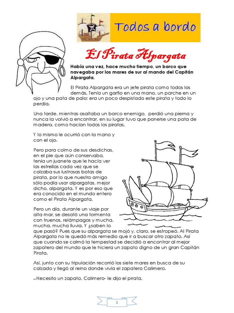 El Pirata Alpargata | PDF | Piratería | Zapato, image size:768x1024