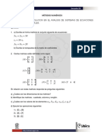 MÉTODOS NUMÉRICOS PARA SISTEMAS DE ECUACIONES