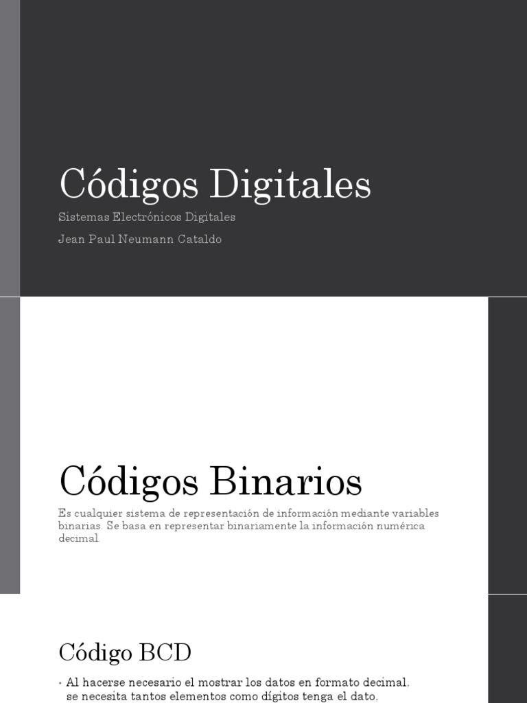 Introducción a Códigos Digitales | PDF | Decimal codificado en binario ...
