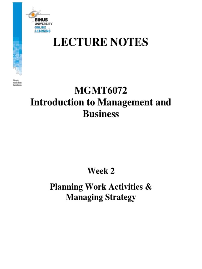 PPT2Planning Work Activities and Managing Strategy PDF
