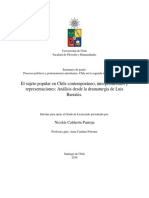 El Sujeto Popular en Chile Contemporaneo Interpretaciones y Representaciones