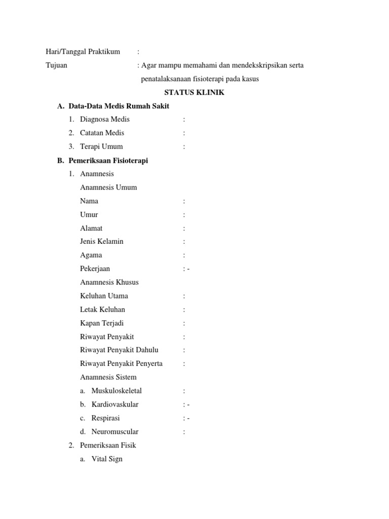 Status Klinis | PDF