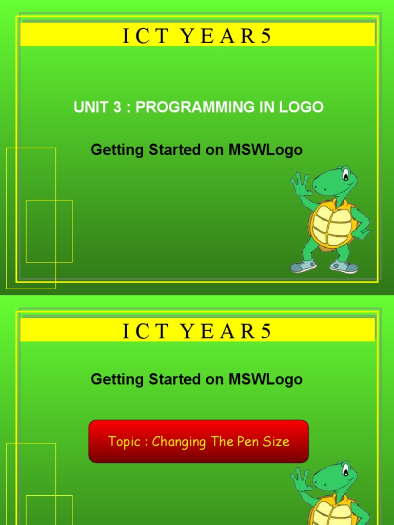 MSWLogo: Change Pen Size & Color Guide | PDF