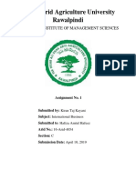 PMAS-Arid Agriculture University Rawalpindi: University Institute of Management Sciences
