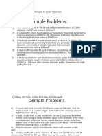 McDes1 Review Sample Problems Shaft Keys Couplings