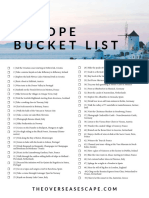 Big Bad Europe Bucket List The Overseas Escape PDF
