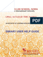 Ebrary User Help Guide: Legal Database User Manual