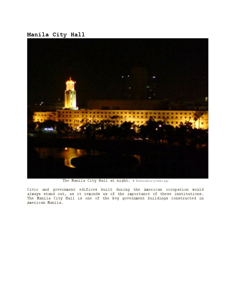 Manila City Hall PDF Manila Violence