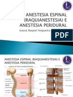 Anestesia Espinal (Raquianestesia) e Anestesia Peridural