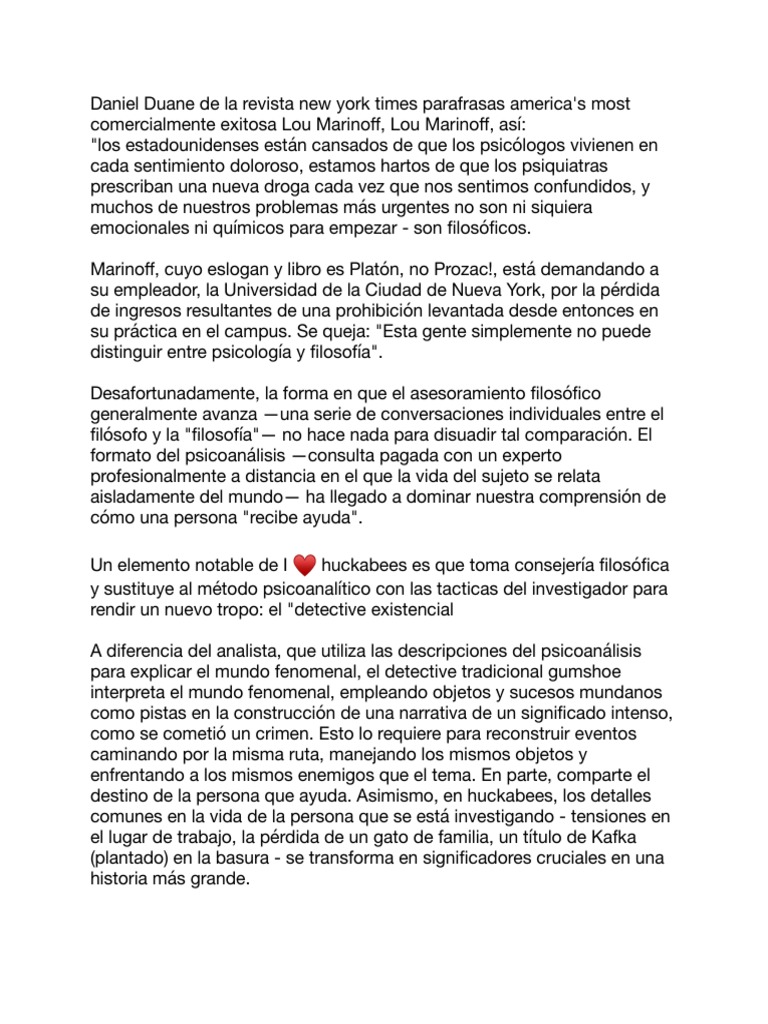 I Heart Huckabees PDF Psicoanálisis Existencialismo