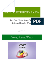 BASIC ELECTRICITY Part 1-Volts, Amps, Watts, Series, Parallel 444