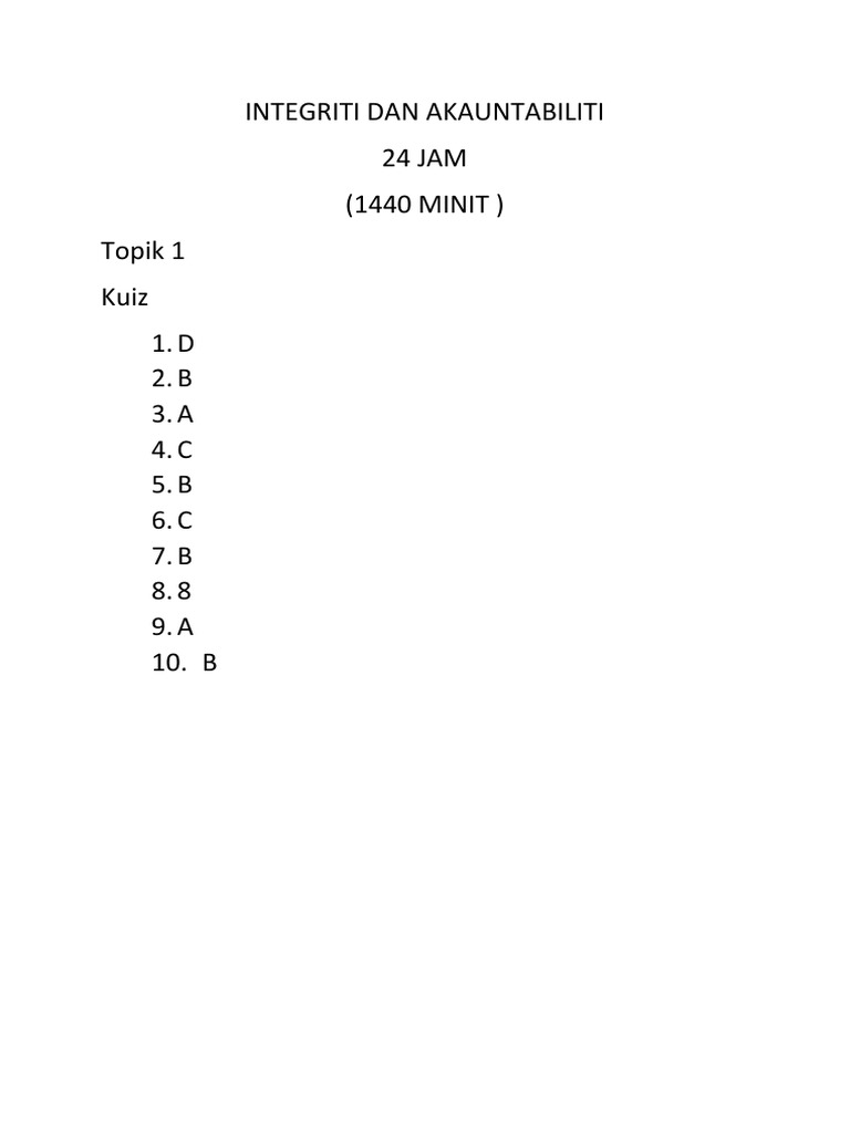 Integriti Dan Akauntabiliti Pdf