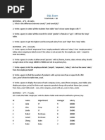 SQL Final Exam