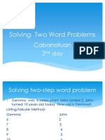 1 Solving Two Word Problems