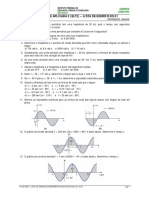 Lista de exercícios de eletricidade aplicada